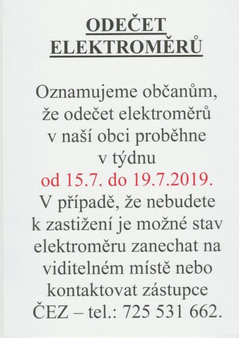 odečet elektřiny