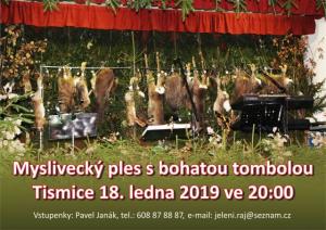 Pozvánka na myslivecký ples v Tismicích