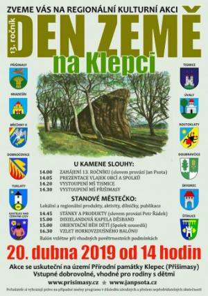 Pozvánka - DEN ZEMĚ NA KLEPCI - 20. 4. 2019 od 14 hodin