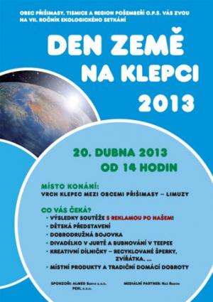Zveme Vás na DEN ZEMĚ NA KLEPCI, který se koná 20. dubna 2013 od 14 hodin