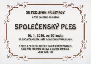 SPOLEČENSKÝ PLES 16.1.2016