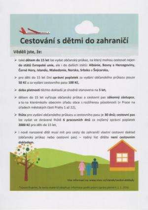 Cestování s dětmi do zahraničí od 1. 1. 2016
