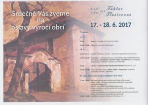 Tuklaty a Tlustovousy slaví  - pozvánka na oslavy výročí obcí (květen-červen)