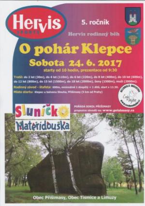 O POHÁR KLEPCE - sobota 24.6.2017 - pozvánka, propozice